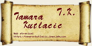 Tamara Kutlačić vizit kartica